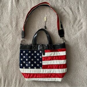 Montana West NWOT Red White and Blue American Flag Handbag